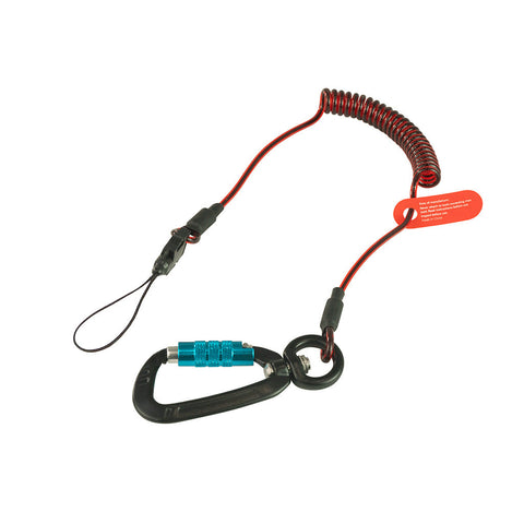 Coil E-Tether With Dual Locking Carabiner Coil E-Tether With Dual Locking Carabiner