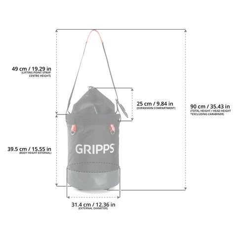 H01110 Bull Bag Dimensions Graphic