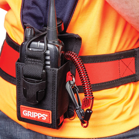 Adjustable Two-Way Radio Holster with Coil E-Tether & E-Catch - 0.5kg / 1.1lb