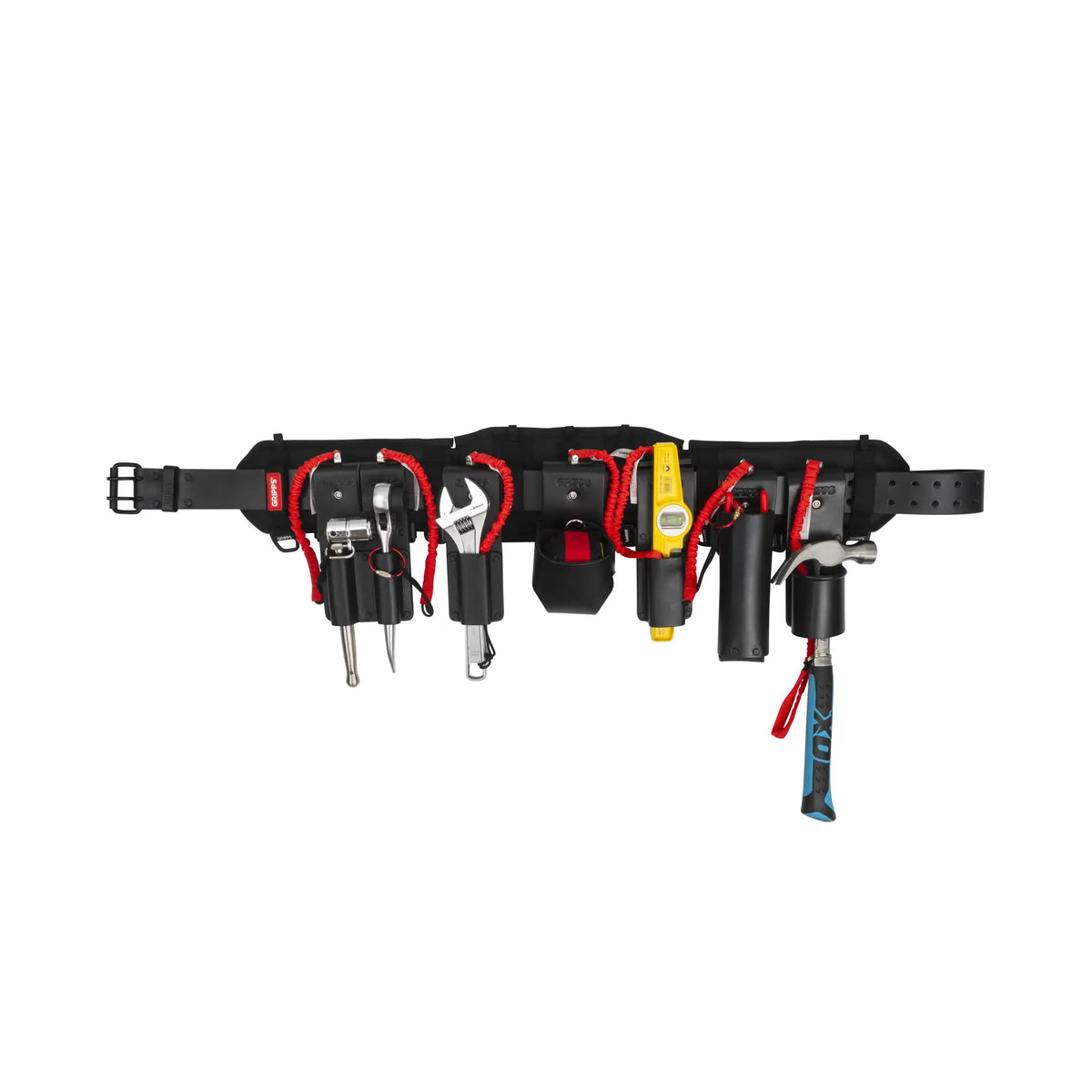 Scaffolders Kit - Leather 7 Tool Retractable With Back Support