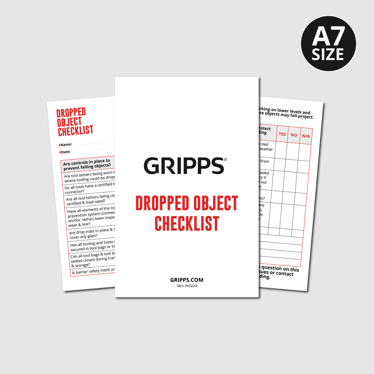 Drop Object Checklist GRIPPS® Dropped Object Checklist – GRIPPS EU B.V.